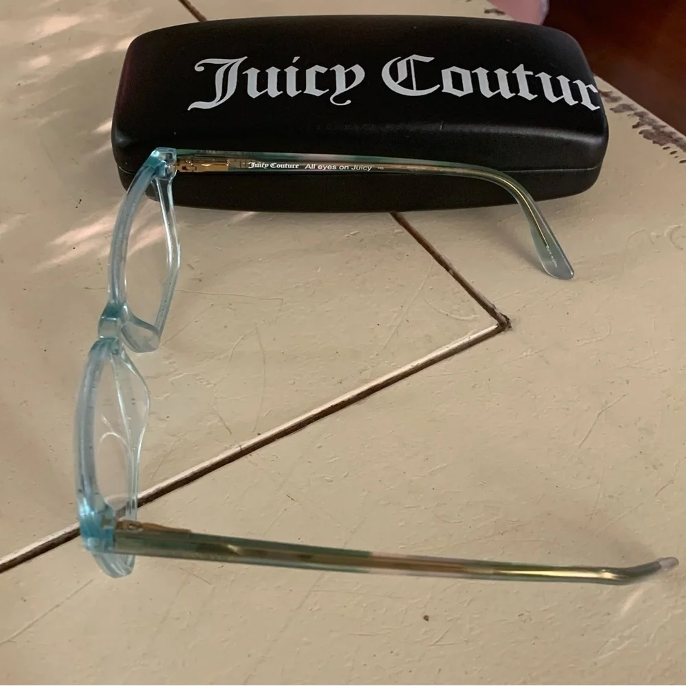 Juicy Couture Crystal Teal Color Eyeglass Frames JU 315 QT4 135